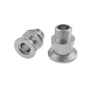 1pc KF16 KF25 Vacuum to G1/8" 1/4" 3/8" 1/2" 1" BSPP Male Thread Stainless Steel Flange Pipe Hex Pipe Fitting(G Thread,KF25_1/4")