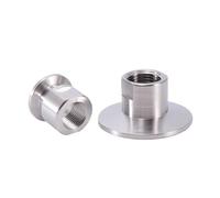 1PC KF16 Vacuum Flange to 1/4" NPT Female Thread 304 Stainless Steel Vacuum Flange Pipe Pipe Fitting MQXFCZUX