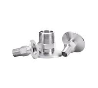 1pc KF25 Vacuum to 3/8" BSPT Male Thread Stainless Steel Flange Pipe Hex Pipe Fitting