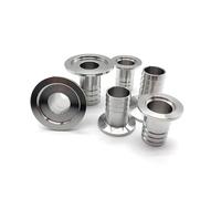 1pc KF40 Vacuum Clamp Hose Barb OD 16mm 304 Stainless Steel Flange Adapter Pipe Fitting FNYUVNFAF