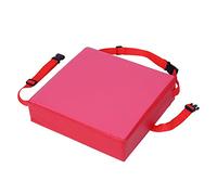 1Pc Kids Dining Chair Heightening Cushion, Adjustable Dismountable Dining Chair Booster Cushion Kids Children Highchair Seat Pad with Buckle Straps (Front red)