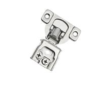 1pc Kitchen Cabinets Hinges 6 Way Compact Concealed Damping Door Cushion Hinged Cabinet Silver Steel(D)