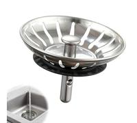 1Pc Kitchen Sink Plug Replacement Stainless Steel Strainers Sink Plugs Replacement Drain Stopper Thicken Sink Plug Strainer for Food And Hole Hair Catcher for Kitchen Diameter 78mm