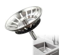 1Pc Kitchen Sink Plug Strainer Replacement Stainless Steel Strainers Sink Plugs Replacement Drain Stopper Thicken Sink Plug Strainer For Food And Hole Hair Catcher For Kitchen Diameter 78mm