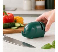 1pc Knife Sharpener Adorable Elephant-Shaped Kitchen - Quick & Easy Manual Sharpening, Durable ABS Material, Mini Animal Design for Efficient Sharpening, No Electricity Needed, Sharpening Tool (green)