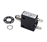 1pc KUOYUH 98 Series 125/250VAC 32VDC 50/60Hz Push Button Manual Reset Thermal Overload Circuit Breaker with Transparent Waterproof Dust Cap 3-70A (15A 1pc)