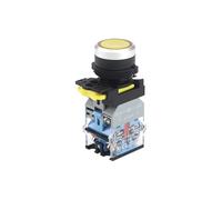 1pc LA115-B5 Momentary/Latching Industrial Power Control Switch 1NO/1NO1NC Push Button Switch with yellow LED Light(1NO1NC,LATCHING_24V 4A)