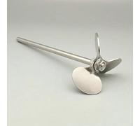 1pc Laboratory Stainless Steel Three-Blade Stirring Paddle Set with Rod, 40mm to 120mm Diameter Blades(40x8x250mm)