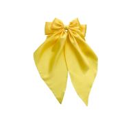 1pc Ladies Satin Large White Pink Red Blue Black Ribbon Bow Oversized Bow Long Tail Hair Clip Spring Clip Ponytail Hair Accessorie(Blue)