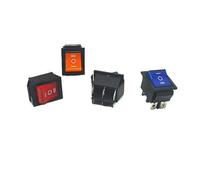 1pc Lamp Power Switch 6 pins ON/OFF/ON 3 Positions Boat Rocker Switch With Light 16A/250VAC 20A/125VAC 25.5X31mm(Yellow)