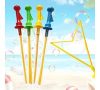 1PC Large Bubble Wand 40cm Giant Bubble Sword for Kids, Ergonomic Outdoor Bubble Stick for Children Boys and Girls, Leak-Proof Design Fun Triangles Windmill Bubble Wands Set(Random Color)