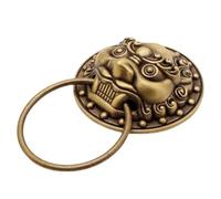 1Pc Large Door Knockers,Brass Lion Head Door Pull Door Handle Gate Knob Home Decoration for Wardrobe & Entrance Doors(Bronze color 200mm)