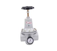 1pc Large Flow Air Regulator Valve Inlet 1-1/4" 1-1/2 2 Inch Pneumatic Treatment Units QTY-32/40/50 with Pressure Gauge(10Bar,2")