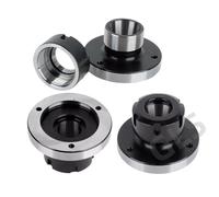 1pc Lathe Chuck ER16 ER25 ER32 ER40 ER50 100mm 80mm Mini Spindle Flange Four Cartridge Collet Fixture for CNC Tools Accessories Accuracy 0.005mm(ER40-D100 (7 Holes))