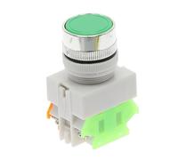 1Pc LAY37 Y090 Push Button Switch 22mm Panel Mount 1NO1NC Momentary Type Multi-Color(Green)