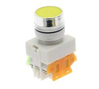 1Pc LAY37 Y090 Push Button Switch 22mm Panel Mount 1NO1NC Momentary Type Multi-Color(YELLOW)