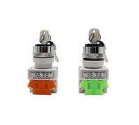 1pc LAY7 LAY37-11Y2 22mm Knob Selector Rotary Lock Key Switch 2 3 Position 1NO1NC 2NO with 2 Keys (Color : 3 Position, Size : 1NO 1NC)(3 Position,2NO)