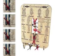 1Pc Learn Knot Training Board Portable Paracord Knot Tying Kit Hands On Practice Tie Reef and Square Knots with 16 Popular Knots for Outdoor Survival Camping