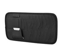 1Pc Leather Car CD Holder, Car Visor CD Storage Pocket, Multi-functional Storage Folder for CDs Sunglasses Cards Pens, Universal Interior Accessories for Cars (Black)