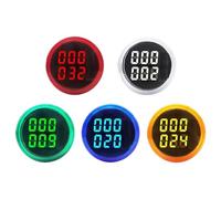 1PC Led Round Square Digital Counter Meter 22MM 6 Digit 0-999999 AC 220V-380V Panel Counter Meter AD101-22CT(Yellow)