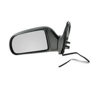 1pc Left Driver Side Paint to Match Manual Exterior Door Rear View Mirror Plastic for Toyota for Sienna CE/LE 98 XLE 99 01-03 Black-Cover Textured 16 in-Frame Length Clear-Glass
