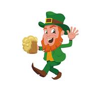 1pc Leprechauns Refrigerator Decals Patricks Door Sticker Leprechauns Window Patch Windows Sticker Saint Patrick's Day Stickers Party Supplies Cartoon