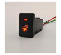 1PC Light Steering Wheel Heating Control Switch Heated Button For Toyota For RAV4 For Camry For Prius For Corolla For PRADO Steering Wheel Acc Cruise Switch Button(Orange)