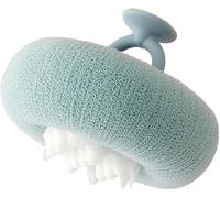 1Pc Lightcyan Suction Cup Bath Ball, Sunflower Exfoliating Body Scrubber, Bath Sponges Bath Sponge for Women and Men, Bathing Accessories