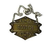 1PC Liquor Decanter Tag with Adjustable Chain-2.6 x 2 Inches - Elegant Bottle Label for Home Bars & Parties