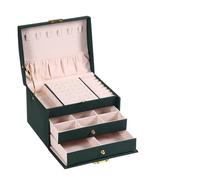 1PC, Lock Arch Three Layer Jewelry Box, Suitable For All Kinds Of Storage For Rings,Earrings(Green)