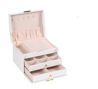 1PC, Lock Arch Three Layer Jewelry Box, Suitable For All Kinds Of Storage For Rings Necklace Earrings Bracelets(White)