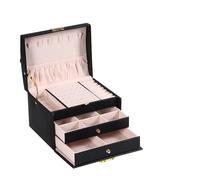 1PC, Lock Arch Three Layer Jewelry Box, Suitable For All Kinds Of Storage For Travel And Vacation(Black)