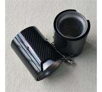 1PC Logo Sandblasting Stainless Carbon Exhaust Tip Compatible With M2 M3 M4 M M135i M235i M345i M240i M340i M440i Muffler Tip(ID 48MM-OD 80MM)