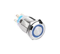 1pc/lot 19mm 1NO1NC Ring Power Led Illuminated Light Momentary Self-locking Push Button Switch IDGTTLDF(Ring Black housing,110V)