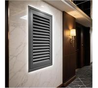 1pc Louvered Vent Access Panel with Filter Screen - Gray Aluminum Alloy Inspection Hatch for Residential,Commercial Use(410x760mm)