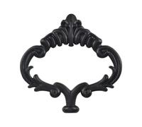 1pc Love Heart Shape Single Hole Ring Handle Iron Classy Pull Knob Kitchen Home Decoration Hardware Drawer Door Furniture Handle(Black)