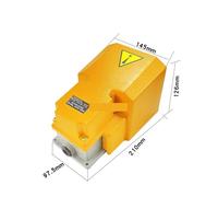 1pc LTH-1/6 Foot Switch Aluminum Shell Machine Tool Parts Silver Point Electrical Power Reset pedal switch