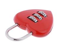 1PC Luggage Lock Mini Cute Heart Shape 3 Digit Suitcase Padlock Red Shaped Coded