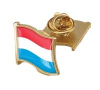 1Pc Luxembourg Flag Pin Badge,Luxembourg Enamel Craft Lapel Pin Brooch Flag Of Luxembourg National Badges,Novelty Jewellery,For Fashion Clothing Dresses Accessories,White,As Shown