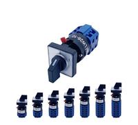 1pc,LW26-10A Single Hole Mounting Size 16.2mm 1/2/3/4 Poles Rotary Cam Switch Changeover Selector Power Control IDGTTLDF(01,3P-12 Terminals)