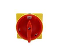 1pc LW30 3P 690V 25/32/40/63/80/100A Isolator Switch Padlock Disconnect Selector With ON-OFF Panel Power Control(A Type Red Yellow,4P 8Terminals,32A)