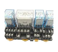 1Pc LY4NJ HH64P AC 110V 220V DC 12V DC 24V 14PIN 10A silver contact Power Relay Coil 4PDT with socket Base(Other Voltages)