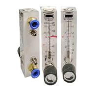 1pc LZM-6T Mirco Air Nitrogen Water Flowmeter Rotameter Adjustbale Valve 1-250 SCFH 1-100 LPM 1-100 L/H 0.1-2.5m3/h(0.2-2.m3 per hou Ai)