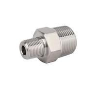 1PC M10x1 to M20x1.5 Metric Male Thread 304 Stainless Steel High Pressure Hex Nipple Pipe Fitting Barb Fittings