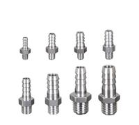 1pc M12x1.25 Metric Male to 8mm Hose Nipple 304 Stainless Steel Pipe Fitting Air Water Gas