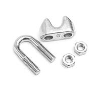 1Pc M2/3/4/5/6/8/10/12/14mm Wire Rope Sleeve 304 Stainless Steel U Type Cable Clip Hardware Fixing Clip Wire Clamp Bolts Rigging(M8)