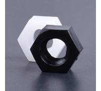 1pc M2 M2.5 M3 M4 M5 M6 M8 M10 12 M14 M16 M18 M20 White And Black Plastic Nylon Nut Hexagon Nut DIN934(WHITE,M10 10pcs)