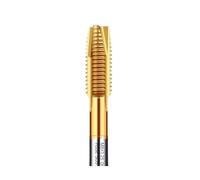 1PC M2-M24 Machine Screw Tap Titanium Coated Spiral Metric Thread Tap Straight/TiP Plug Tap HSS6542 Threading Tool Tap(Tip Tap,M6)
