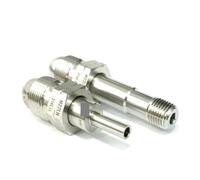 1PC M22LHM Left Hand Male to 1/4" NPT Male SUS316L Stainless Steel Pipe Fitting Connector