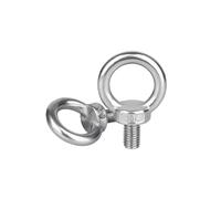 1pc M3/M4/M5/M6/M8/M10/M12/M14/M16 304 Stainless Steel Extended Eye Bolts for Hanging Furniture, M10x50mm
